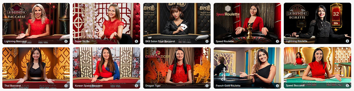 Permainan Meja Rolet, Blackjack & Banyak Lagi di BK8