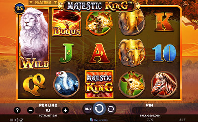 Permainan Slot Majestic King di Kasino Dalam Talian Joo Casino MY