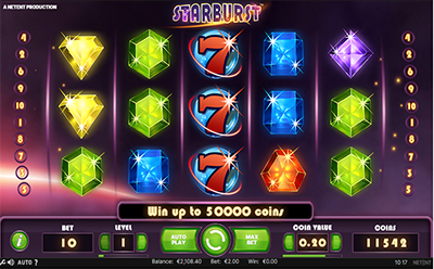 Permainan Slot Straburst di Kasino Dalam Talian 20Bet MY